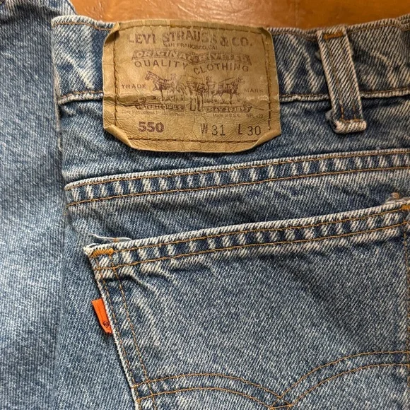 Vintage 70’s Levi’s orange label made in the USA 550 Jeans size 31x30